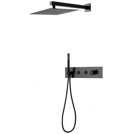 Mexen Azul fekete, falsík alatti zuhanykészlet - 7629-03-70