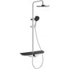 Mexen Exxo set de duș montat ulterior cu para de duș și baterie, crom/negru - 78113-71