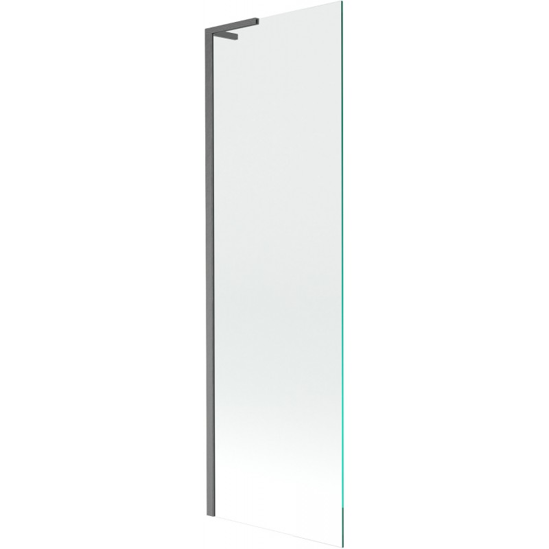Mexen Next L kádparaván 1-szárnyú 60 x 150 cm, átlátszó, gun gray kefélt - 895-060-000-03-00-66