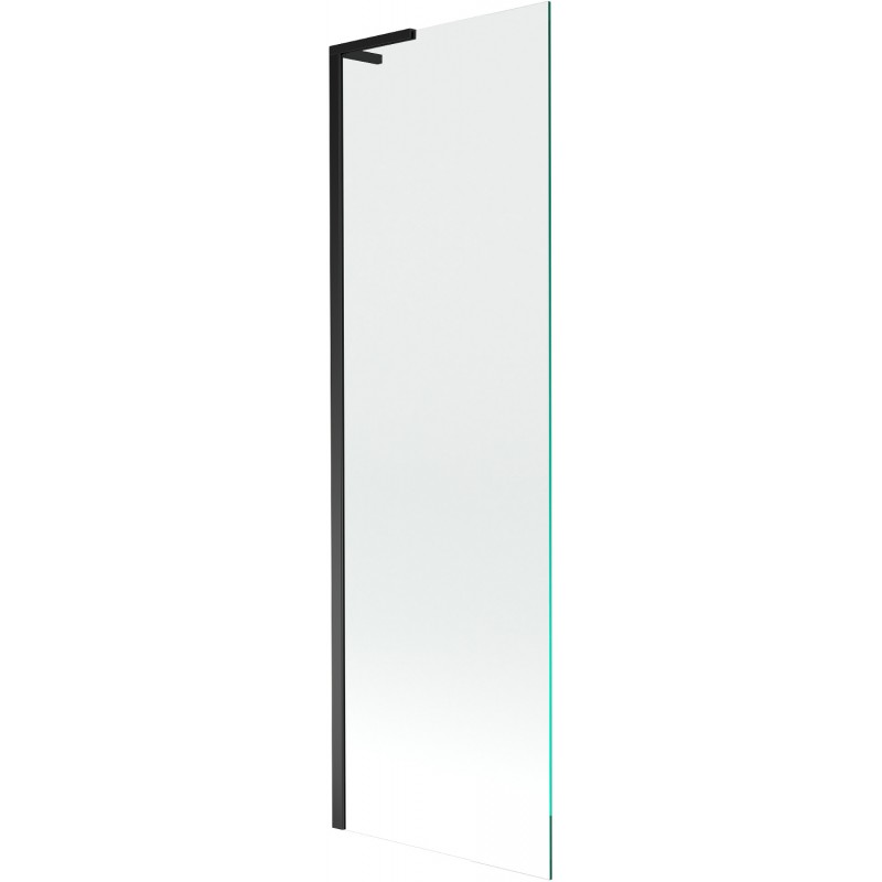 Mexen Next L panel de cadă cu un singur panou 60 x 150 cm, transparent, negru - 895-060-000-03-00-70