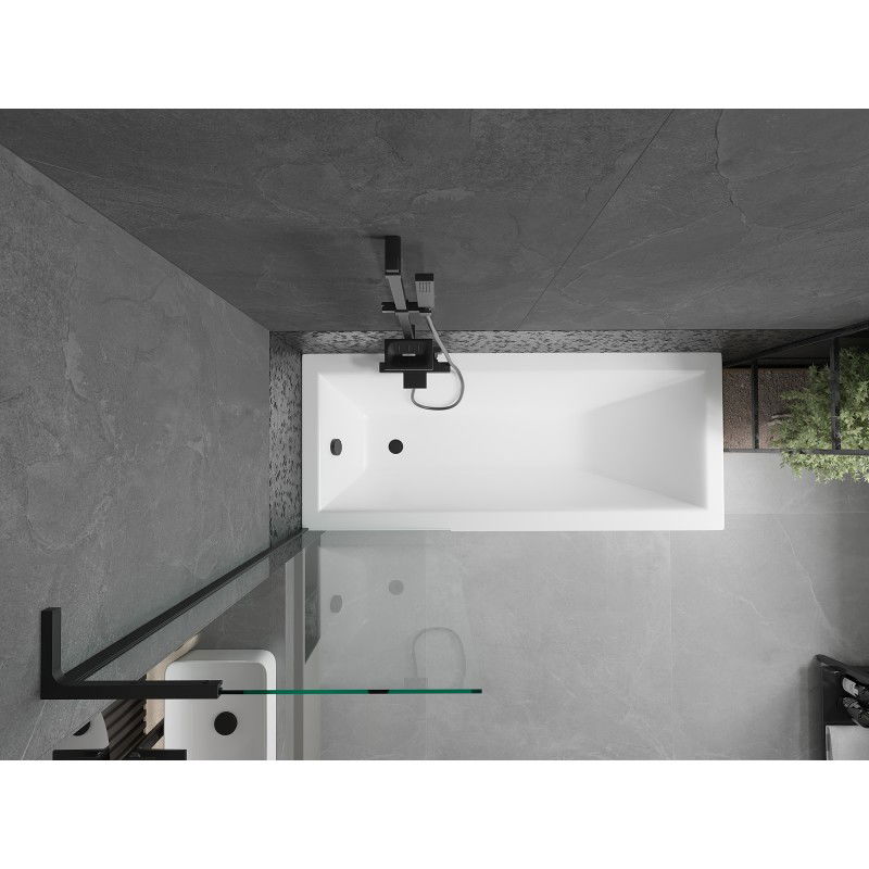 Mexen Next L paravan de baie cu un singur panou 60 x 150 cm, transparent, negru - 895-060-000-03-00-70