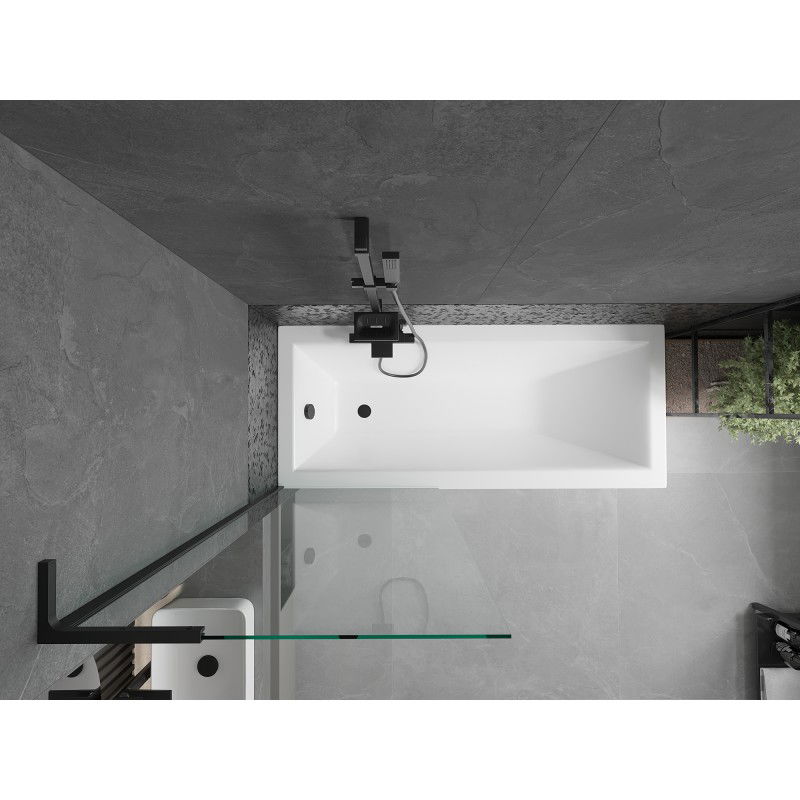 Mexen Next L paravan pentru cadă, 1-panou, 70 x 150 cm, transparent, negru - 895-070-000-03-00-70