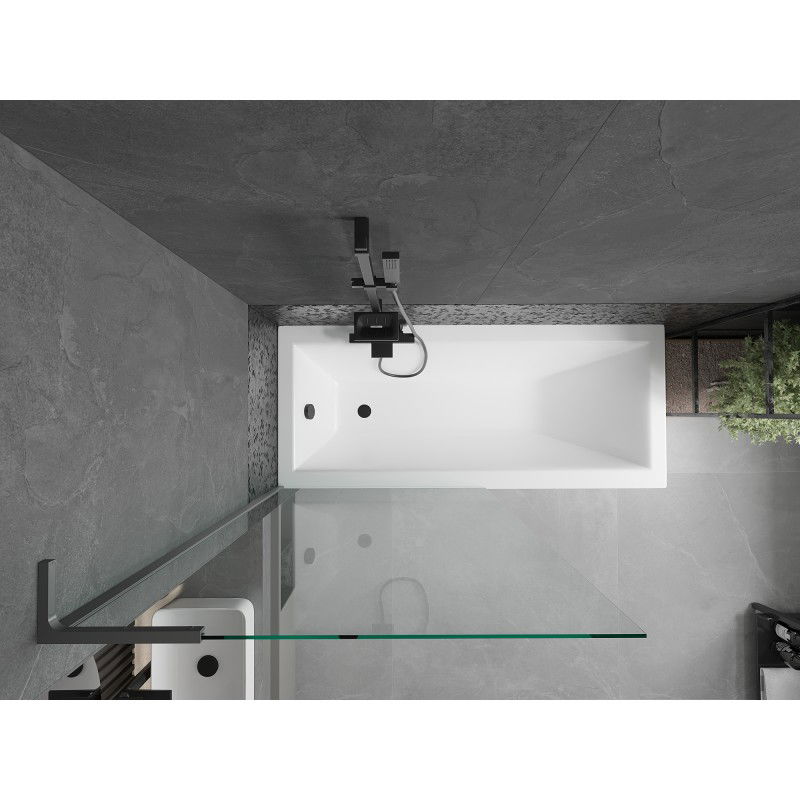 Mexen Next L paravan cadă 1-canat 90 x 150 cm, transparent, metal gri - 895-090-000-03-00-95