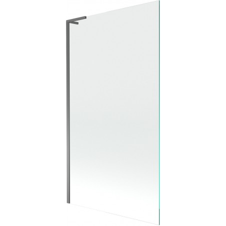 Mexen Next L 1-szárnyú kádparaván 100 x 150 cm, átlátszó, gun metal - 895-100-000-03-00-95