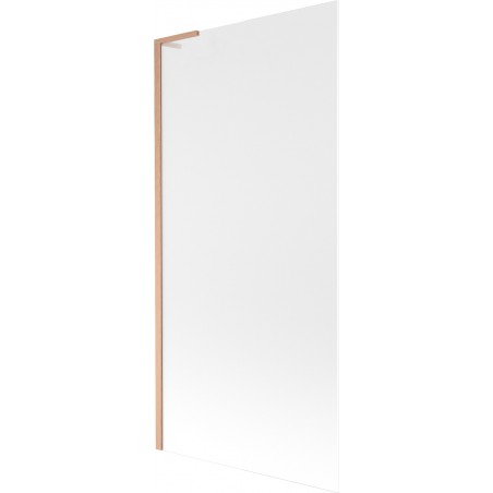 Mexen Next L egyoldalas fürdőszobai válaszfal 90 x 150 cm, fagyott, ecsetelt réz - 895-090-000-03-30-65