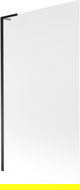Mexen Next L paravan de baie cu o singură aripă 100 x 150 cm, înghețat, negru - 895-100-000-03-30-70