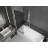 Paravan cadă Mexen Next L cu 1 panou 60 x 150 cm, grafit, alb - 895-060-000-03-40-20
