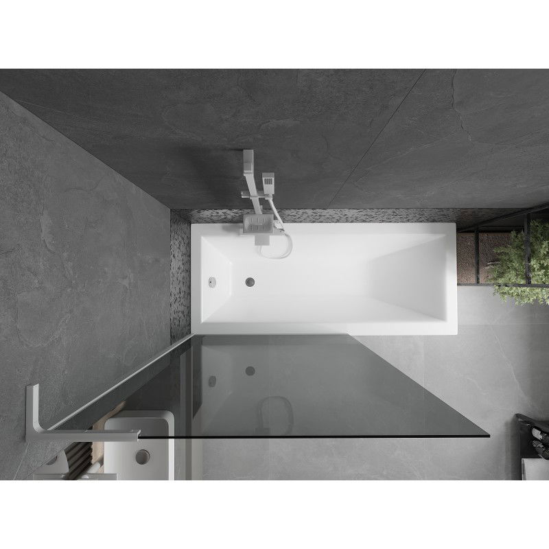 Mexen Next L paravan de baie cu 1 aripă 100 x 150 cm, grafit, alb - 895-100-000-03-40-20