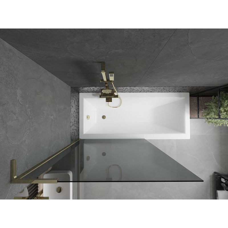 Mexen Next L paravan cadă cu 1 canat 100 x 150 cm, grafit, auriu - 895-100-000-03-40-50