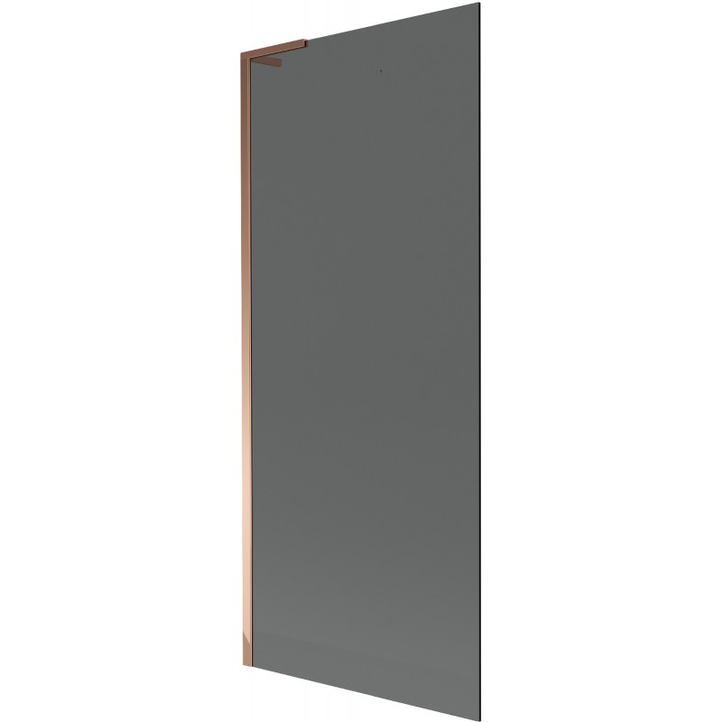 Mexen Next L fürdőkádparaván, 1-szárnyú 80 x 150 cm, grafit, rózsaarany - 895-080-000-03-40-60