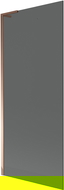 Mexen Next L paravan de cadă cu 1 panou 80 x 150 cm, grafit, aur roz - 895-080-000-03-40-60
