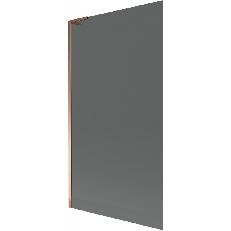 Mexen Next L fürdőkád paraván 1 szárnyas 100 x 150 cm, grafit, rózsaarany - 895-100-000-03-40-60