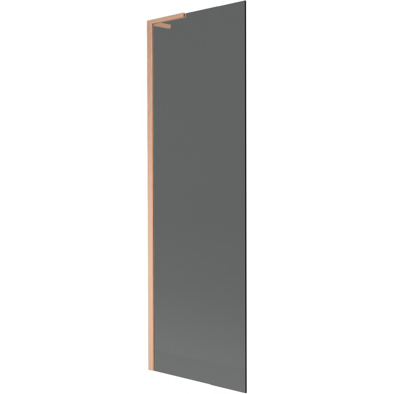 Paravan cadă de baie Mexen Next L cu 1 panou, 60 x 150 cm, grafit, cupru periat - 895-060-000-03-40-65