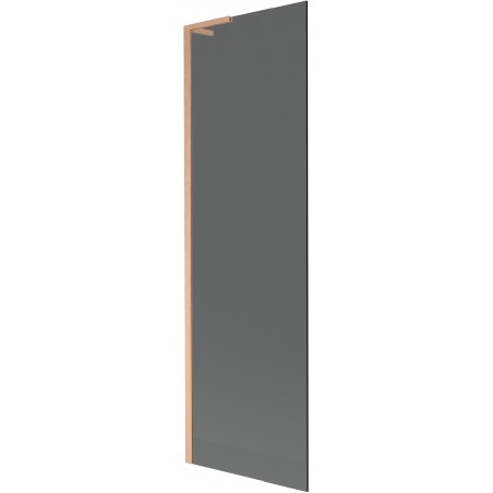 Paravan cadă de baie Mexen Next L cu 1 panou, 60 x 150 cm, grafit, cupru periat - 895-060-000-03-40-65