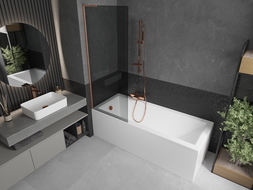 Mexen Next L paravan cadă 1-panou 70 x 150 cm, grafit, cupru periat - 895-070-000-03-40-65