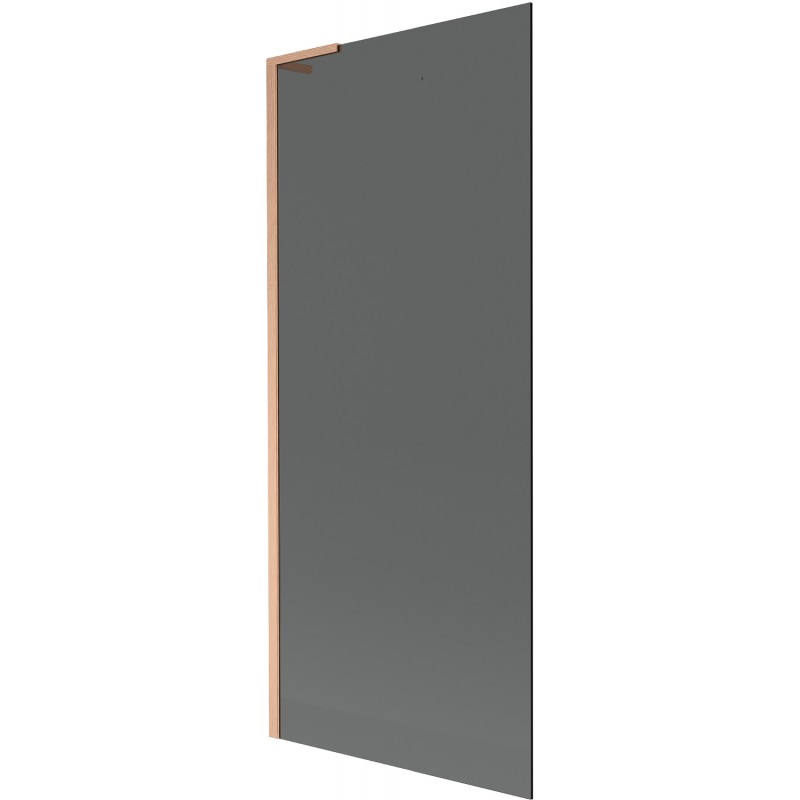 Mexen Next L fürdőkád paraván 1-szárnyú 80 x 150 cm, grafit, kefe réz - 895-080-000-03-40-65