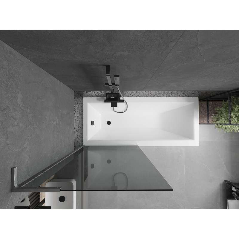 Mexen Next L paravan de baie cu un singur panou 80 x 150 cm, grafit, gri armat periat - 895-080-000-03-40-66