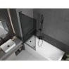 Mexen Next L paravan cadă 1-batant 70 x 150 cm, grafit, negru - 895-070-000-03-40-70