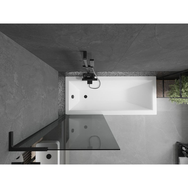 Mexen Next L paravan de cadă ușă 1-canate 70 x 150 cm, grafit, negru - 895-070-000-03-40-70