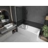 Mexen Next L paravan de baie 1-canat 80 x 150 cm, grafit, negru - 895-080-000-03-40-70