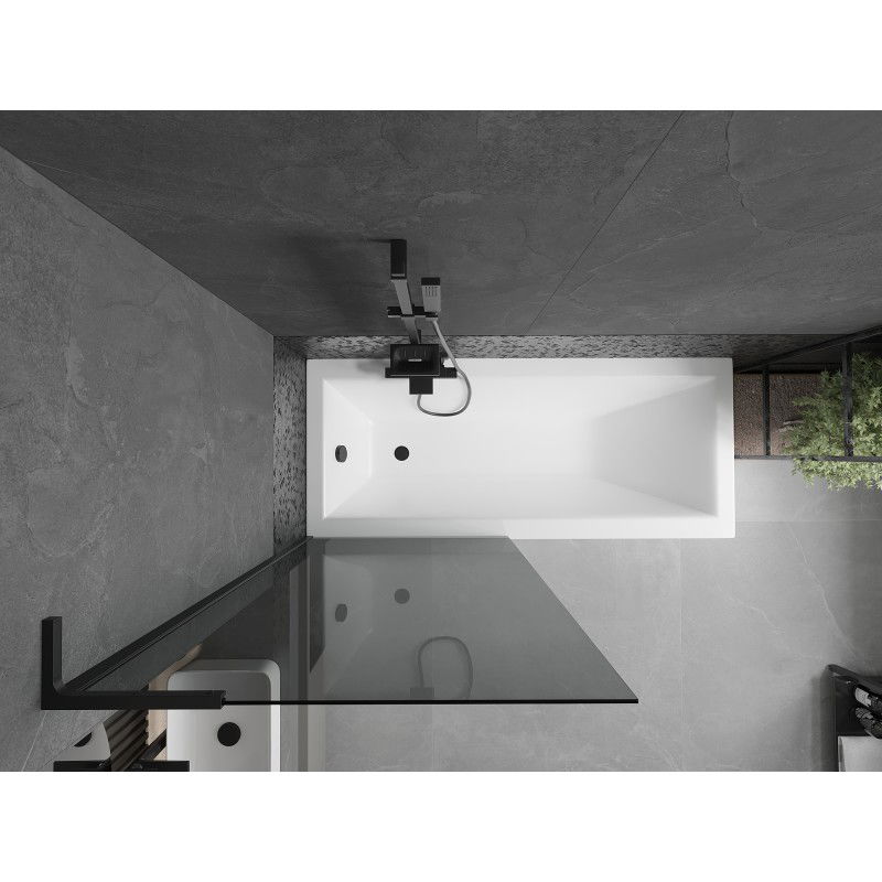 Mexen Next L paravan de baie cu 1 panou 80 x 150 cm, grafit, negru - 895-080-000-03-40-70