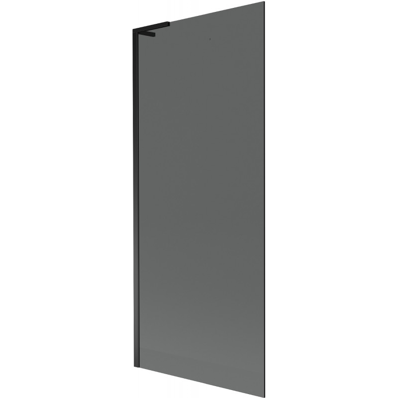 Mexen Next L egyoldalas fürdőkád paraván 80 x 150 cm, grafit, fekete - 895-080-000-03-40-70