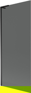 Mexen Next L paravan de baie 1-canat 80 x 150 cm, grafit, negru - 895-080-000-03-40-70