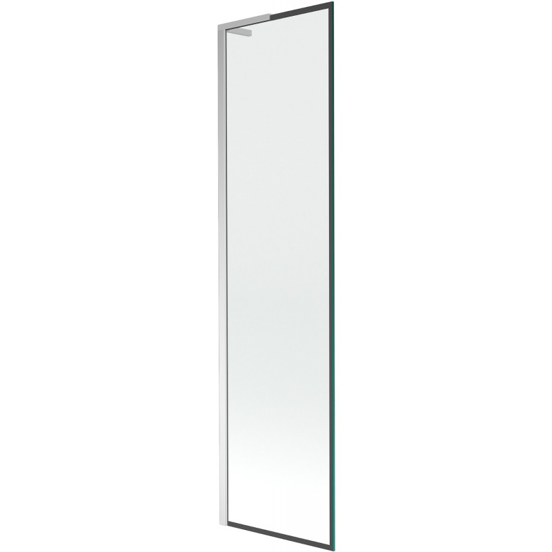 Mexen Next L kádparaván, 1-szárnyú, 50 x 150 cm, fekete minta, króm - 895-050-000-03-70-01