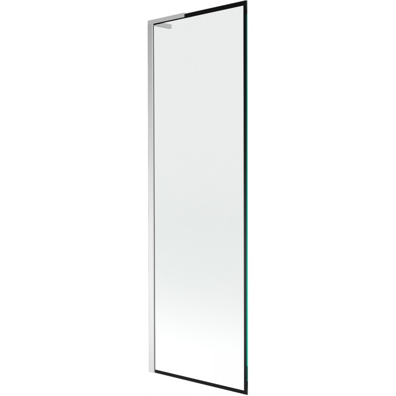 Mexen Next L egyajtós fürdőkádparaván 60 x 150 cm, fekete keret, króm - 895-060-000-03-70-01