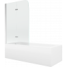Mexen Vega cadă dreptunghiulară 150 x 70 cm cu carcasă și paravan cu 2 aripi de 100 cm, transparent, crom - 550115070X901002010?