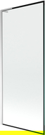 Mexen Next L fürdőkád paraván 1-szárnyú 80 x 150 cm, fekete keret, króm - 895-080-000-03-70-01