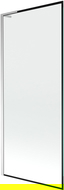 Mexen Next L paravan pentru cadă cu un singur panou 80 x 150 cm, ramă neagră, crom - 895-080-000-03-70-01
