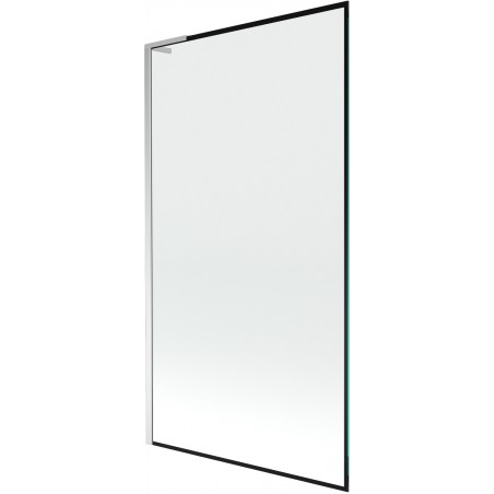 Mexen Next L fürdőkád paraván, 1-szárnyas, 100 x 150 cm, fekete keret, króm - 895-100-000-03-70-01