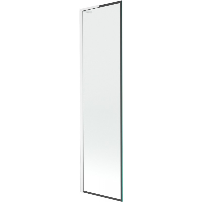 Mexen Next L fürdőkádparaván 1 szárnyú 50 x 150 cm, fekete minta, fehér - 895-050-000-03-70-20