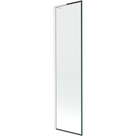 Mexen Next L fürdőkádparaván 1 szárnyú 50 x 150 cm, fekete minta, fehér - 895-050-000-03-70-20
