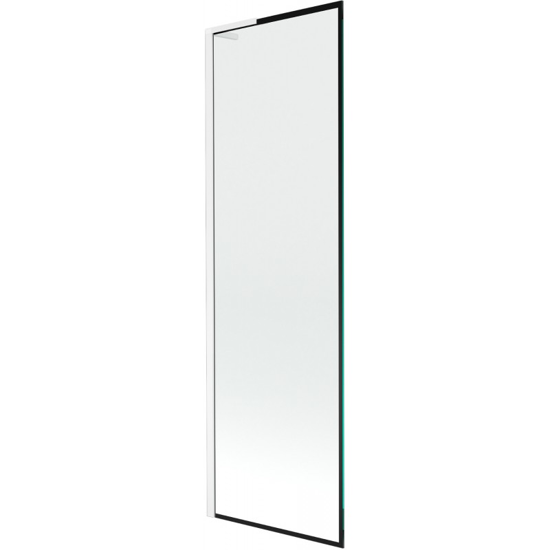Mexen Next L egyszárnyú fürdőkádparaván 60 x 150 cm, fekete minta, fehér - 895-060-000-03-70-20
