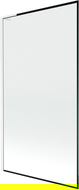 Mexen Next L paravan baie cu 1 aripă 100 x 150 cm, ramă neagră, alb - 895-100-000-03-70-20