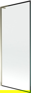Mexen Next L paravan de baie cu 1 panou 80 x 150 cm, ramă neagră, auriu - 895-080-000-03-70-50