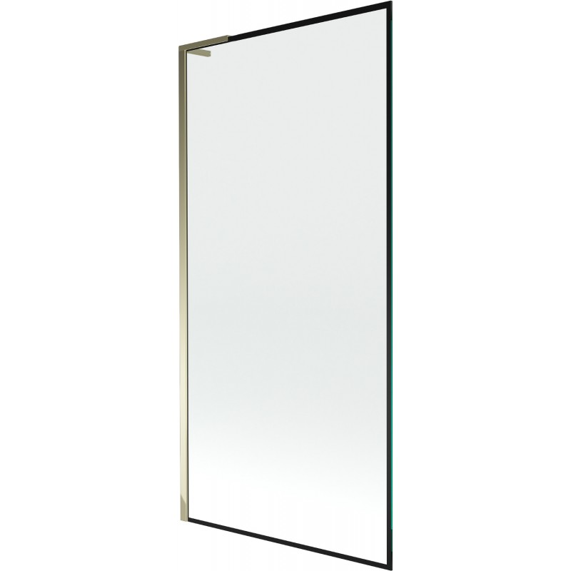 Mexen Next L fürdőkád paraván 1 szárnyas 90 x 150 cm, fekete mintás, arany - 895-090-000-03-70-50