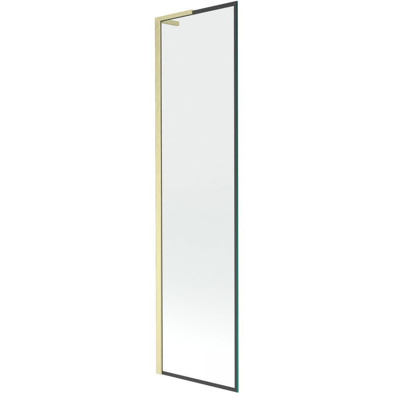 Mexen Next L paravan de cadă 1-foaie 50 x 150 cm, model negru, auriu periat - 895-050-000-03-70-55