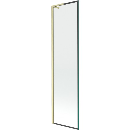 Mexen Next L paravan de cadă 1-foaie 50 x 150 cm, model negru, auriu periat - 895-050-000-03-70-55