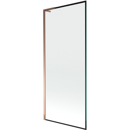 Paravan cadă Mexen Next L cu 1 panou 80 x 150 cm, model negru, aur roz - 895-080-000-03-70-60