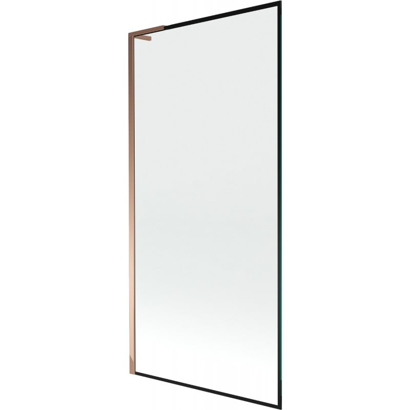 Mexen Next L panou de cadă 1-canat 90 x 150 cm, model negru, aur roz - 895-090-000-03-70-60