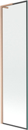 Mexen Next L egy paneles fürdőszobai paraván 50 x 150 cm, fekete keret, polírozott réz - 895-050-000-03-70-65