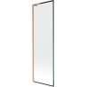 Mexen Next L egyoldalú fürdőszobai paraván 60 x 150 cm, fekete minta, kefe réz - 895-060-000-03-70-65