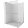 Mexen Kioto+ L duș de perete cu raft Walk-in 80 x 200 cm, transparent, nichel periat - 800-080-123-97-09