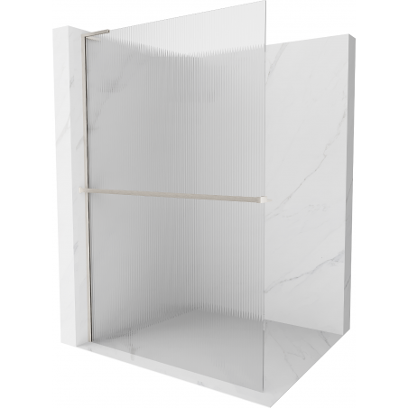 Mexen Kioto+ L panou de duș cu raft Walk-in 100 x 200 cm, transparent, nichel periat - 800-100-123-97-09