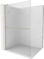 Mexen Kioto+ L zuhanyfal polccal Walk-in 100 x 200 cm, átlátszó, fényes nikkel - 800-100-123-97-09