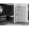 Mexen Kioto L perete de duș Walk-in 80 x 200 cm, model negru, cupru periat - 800-080-103-65-78