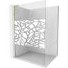 Perete de duș Mexen Kioto L Walk-in 120 x 200 cm, model alb, auriu - 800-120-103-50-85
